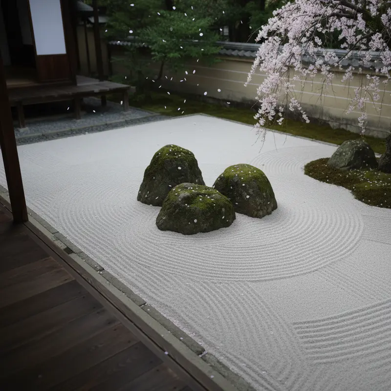 AI-generated zen garden